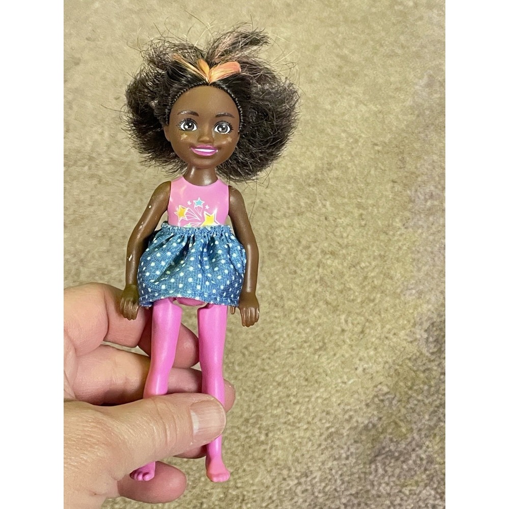 2022 Mattel Barbie Chelsea Cutie Reveal Doll African American Pink Body